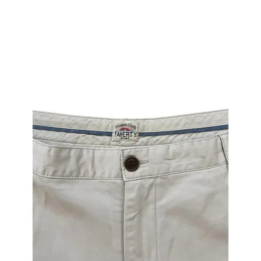 Faherty Mens Chino Khaki‎ Shorts 10”